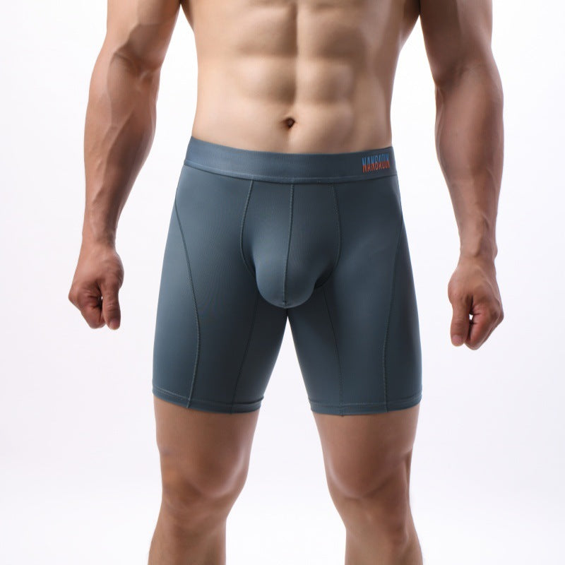 Breathable Mid-rise Sports Boxer Briefs Chafe-resistant