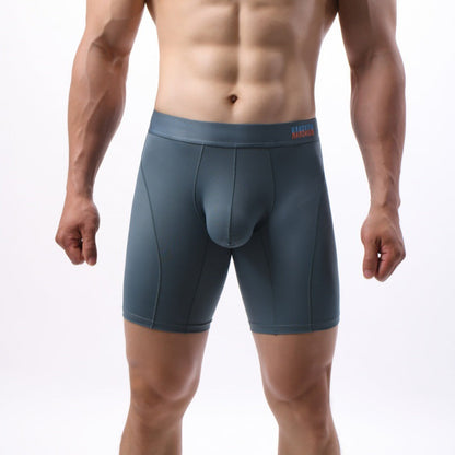 Breathable Mid-rise Sports Boxer Briefs Chafe-resistant