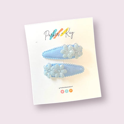 Sparkling Bloom Snap Clips