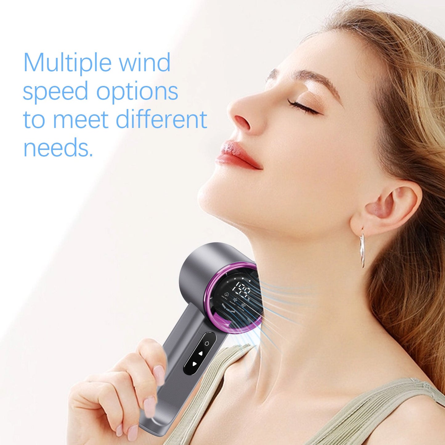 High-speed Handheld Fan Purple