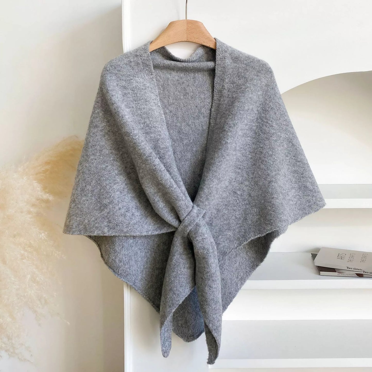Knitted Solid Color Scarf Shawl