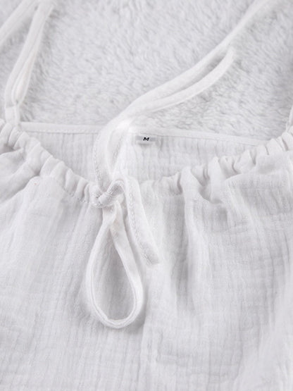 Tie Front Relaxed Fit Cami and Shorts Set