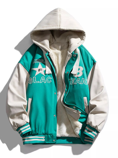 Men's Full Size Zip Up Hooded Jacket Plus Size