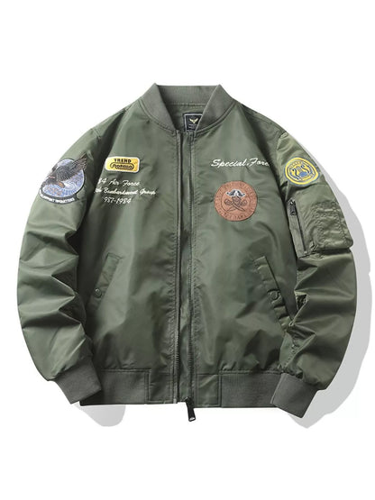 Men's Plus Size Zip Up Bomber Jacket