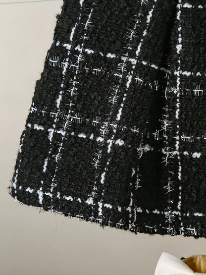 Children's Plaid Heart Top and Skirt Set