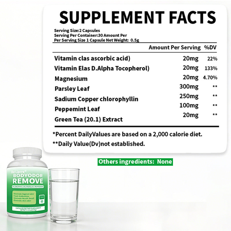 Chlorophyll Odor-reducing Supplement