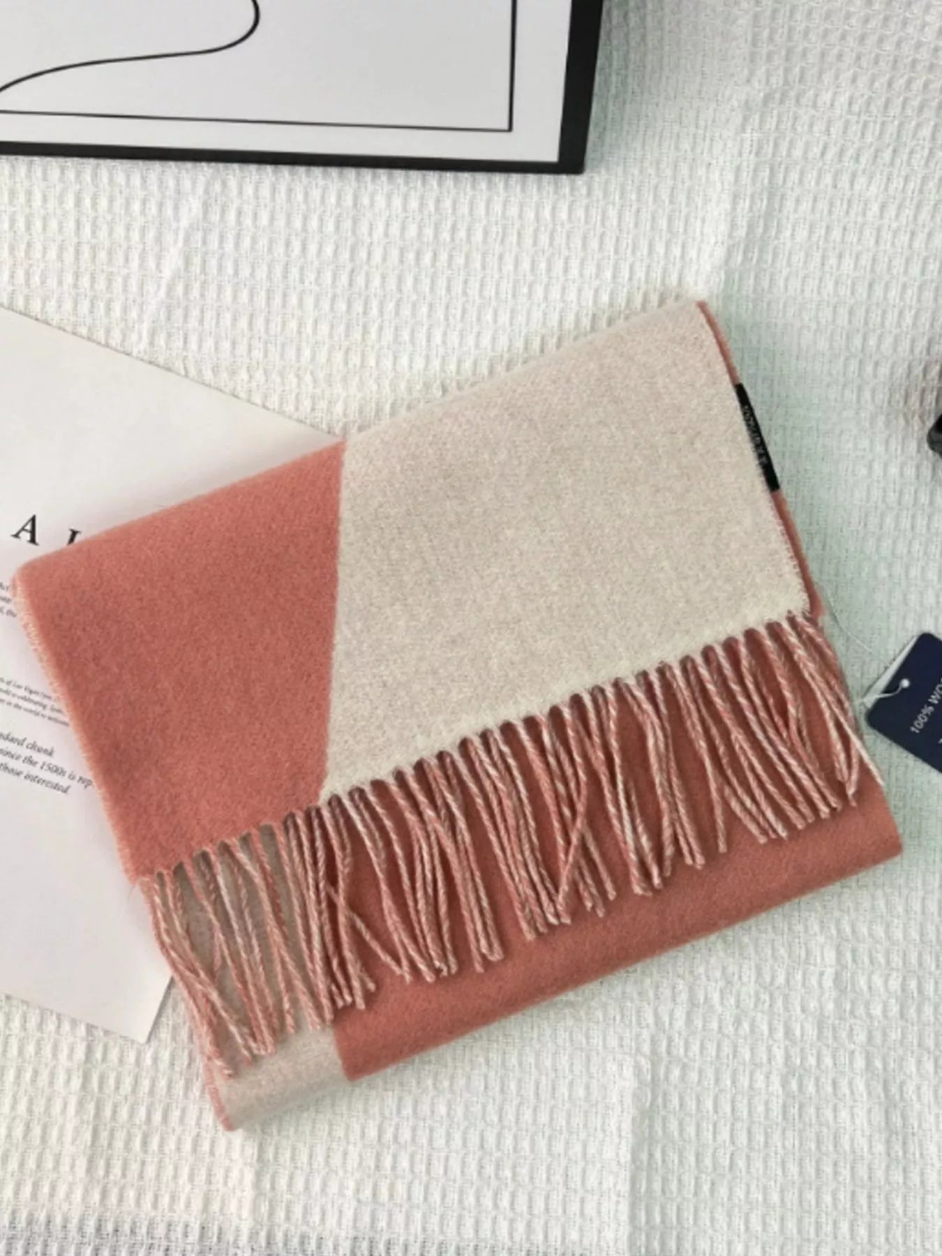 Fringe Color Block Scarf