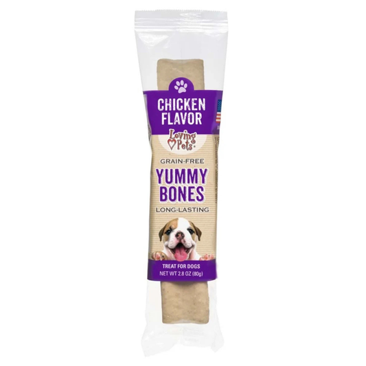 Loving Pets Yummy Bones Chicken Flavor Dog Treat (2.4oz)