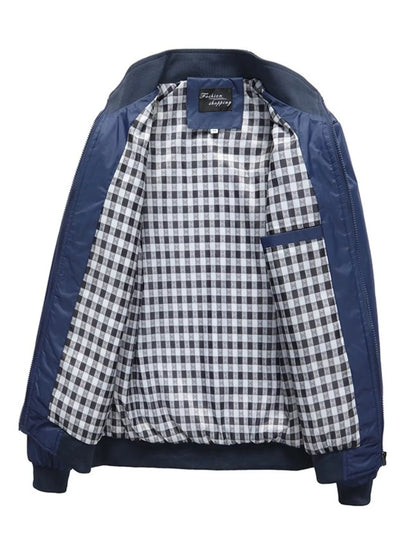 Men's Plus Size Casual Stand Collar Lightweight Jacket