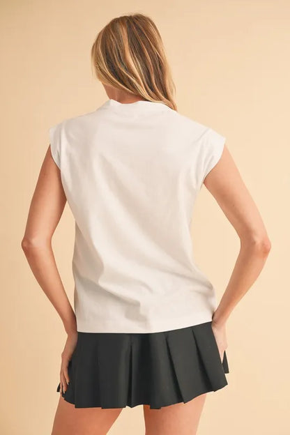 Aemi+Co Solid Color Round Neck Tank