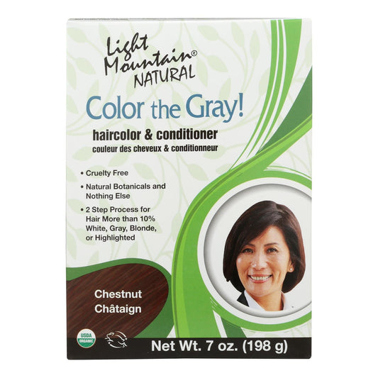 Light Mountain Hair Color, 7 Oz., Color The Gray!, Chestnut