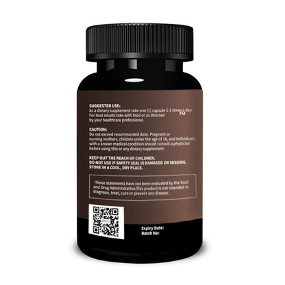 Shilajit Energy Support Capsules 60 Count Bottle Boost Immunity Natural Detox Support