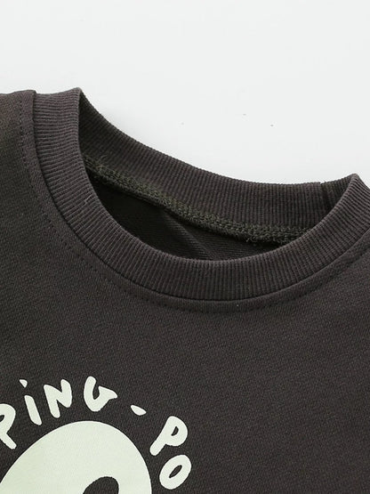 Children's Ping-Pong Graphic Casual Sweatshirt