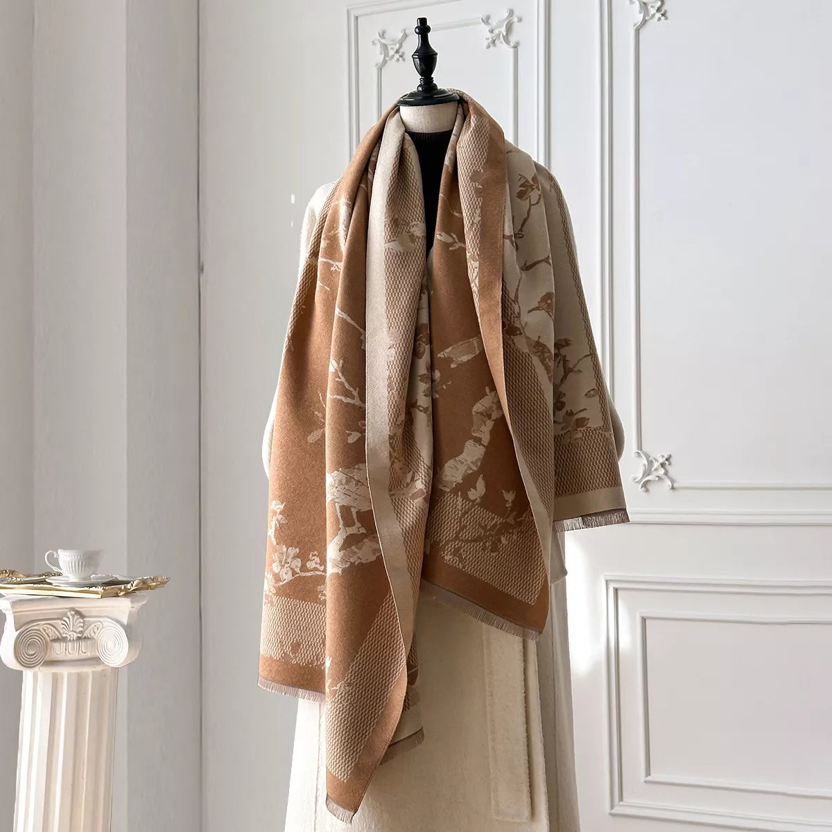 Raw Hem Winter Scarf