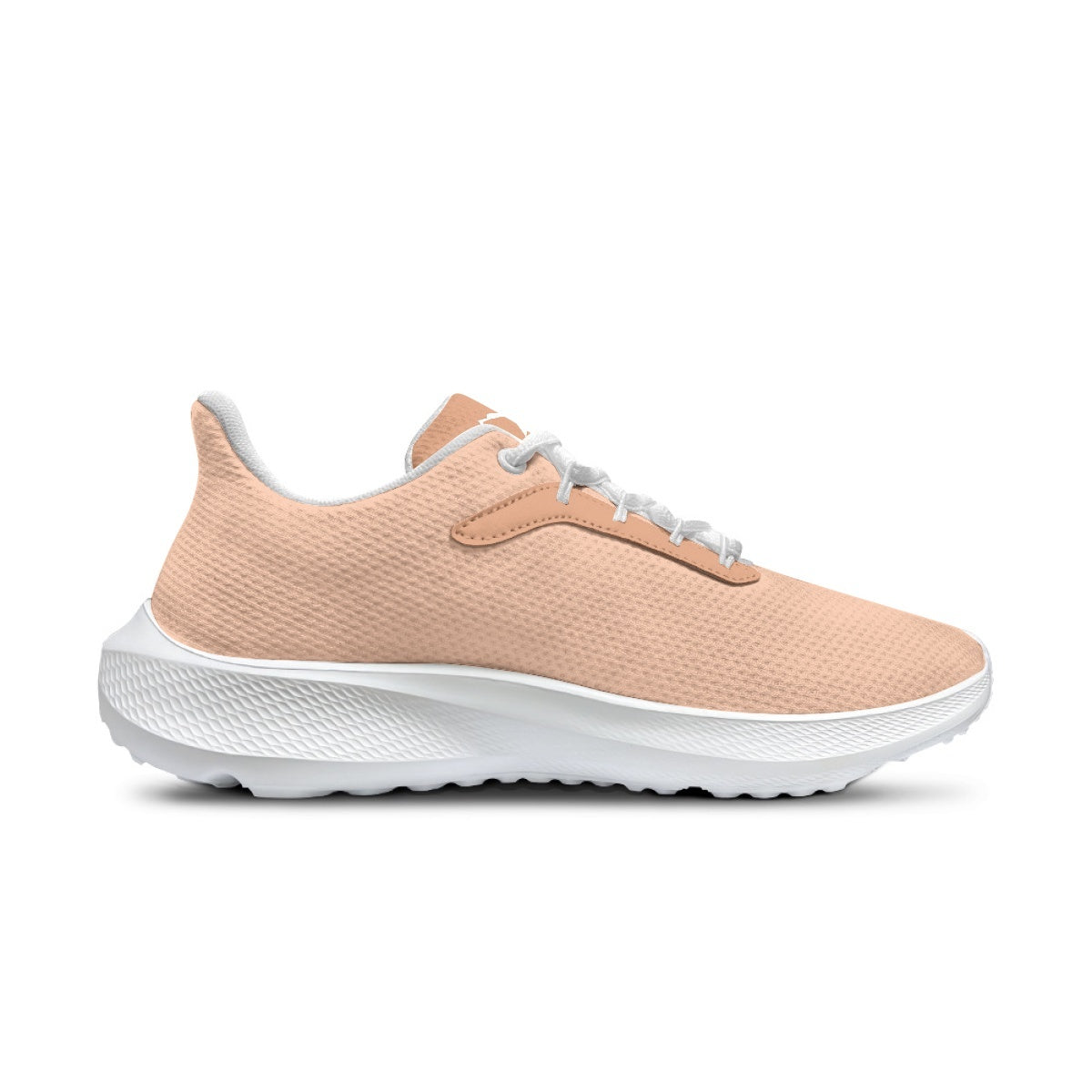SHO-013PCH-24  Peach Coral Waving Running Shoes for Women Lightweight Mesh Knit Sneakers Comfortable Walking Shoes Breathable Athletic Shoes