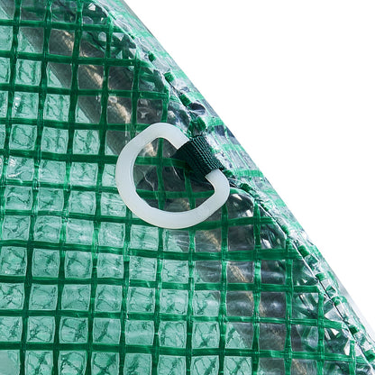 VEVOR Walk-in Tunnel Greenhouse 27.38x9.5x7.38ft Galvanized Frame PE Cover Green