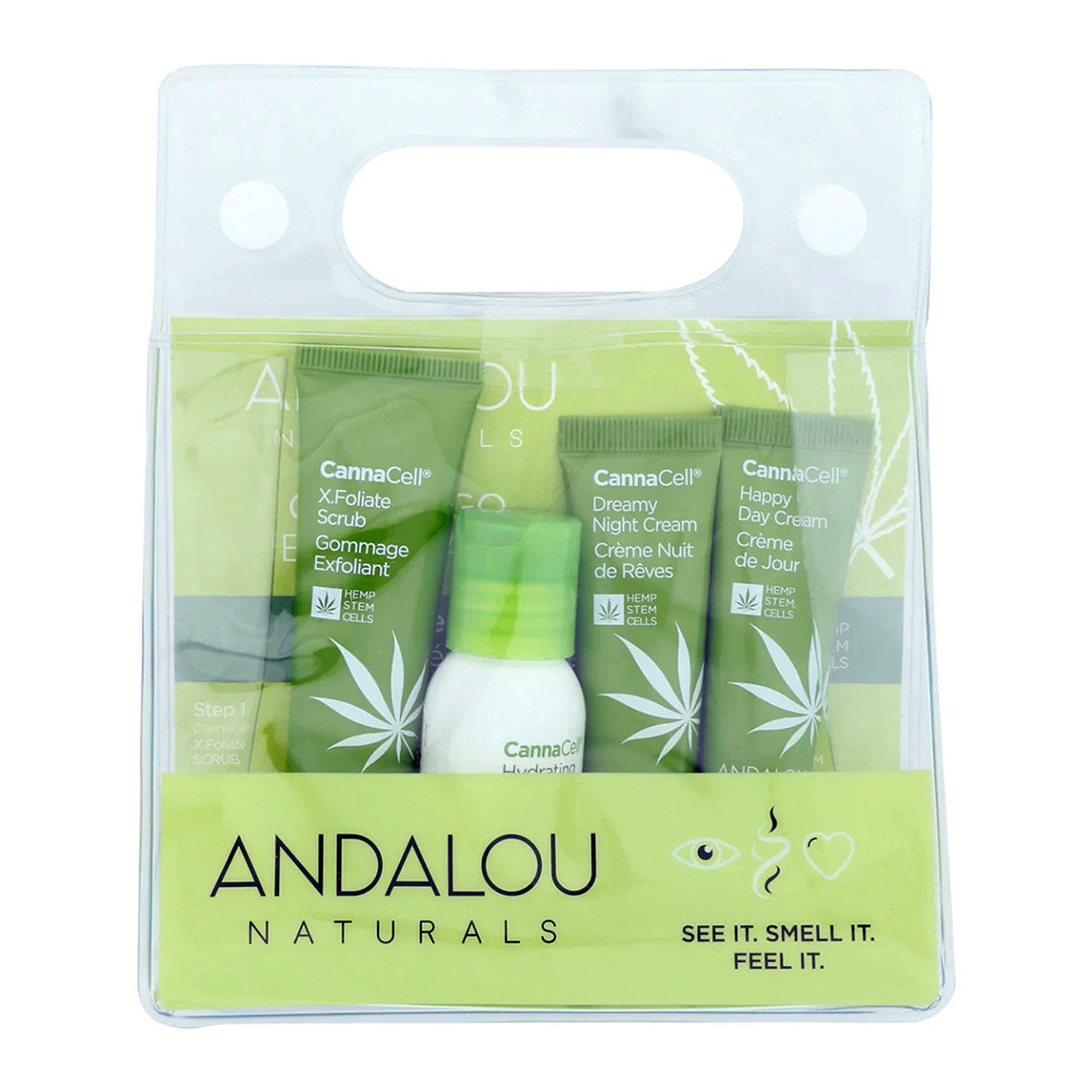Andalou Naturals - Cannacell To Go Routine, 4 ct - Gluten Free Skincare