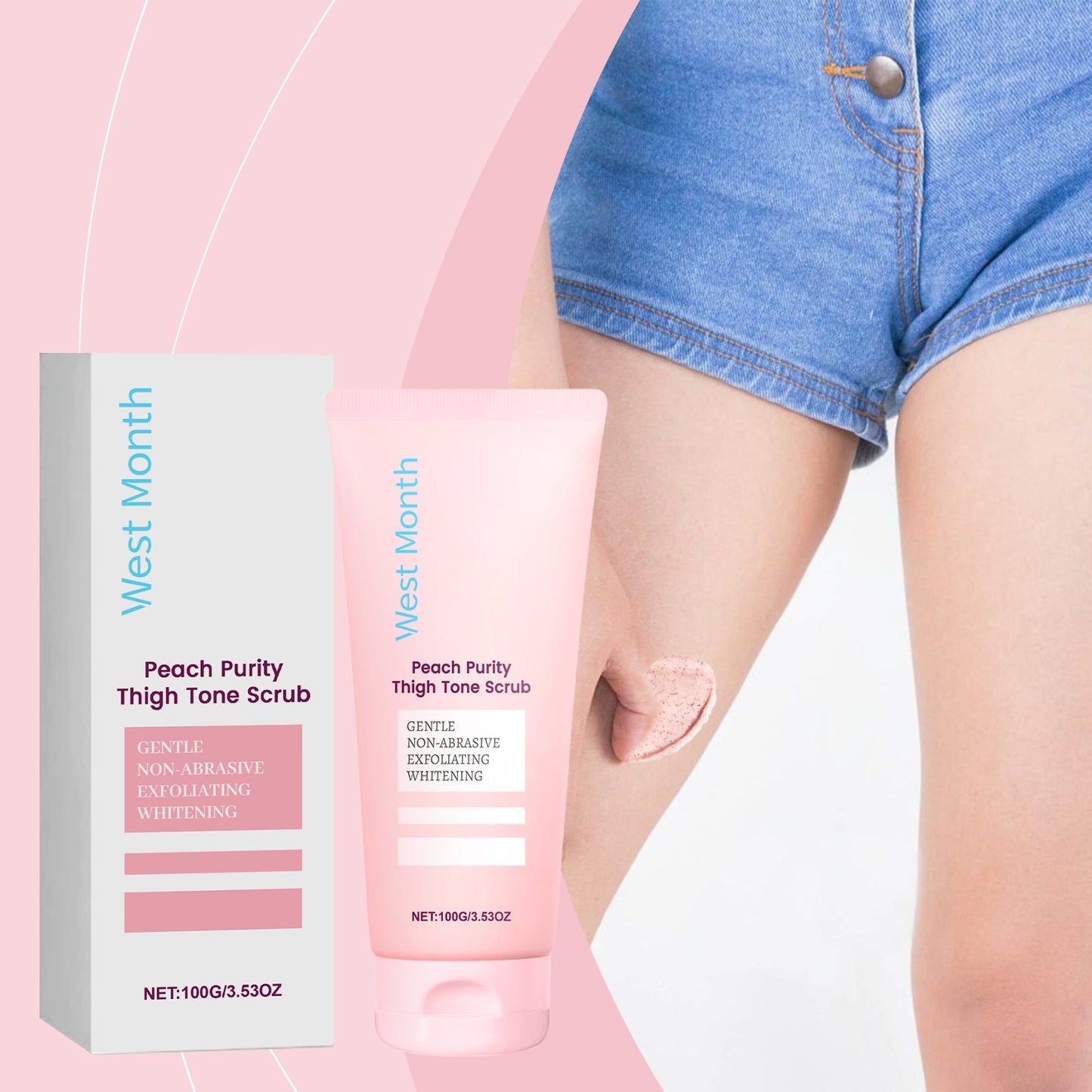 West&Month Body Care Scrub, Repair Arm Body Skin Brightening Massage Treatment Scrub