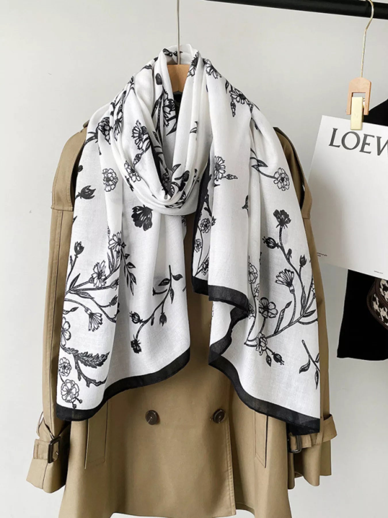 Floral Print Lightweight Scarf