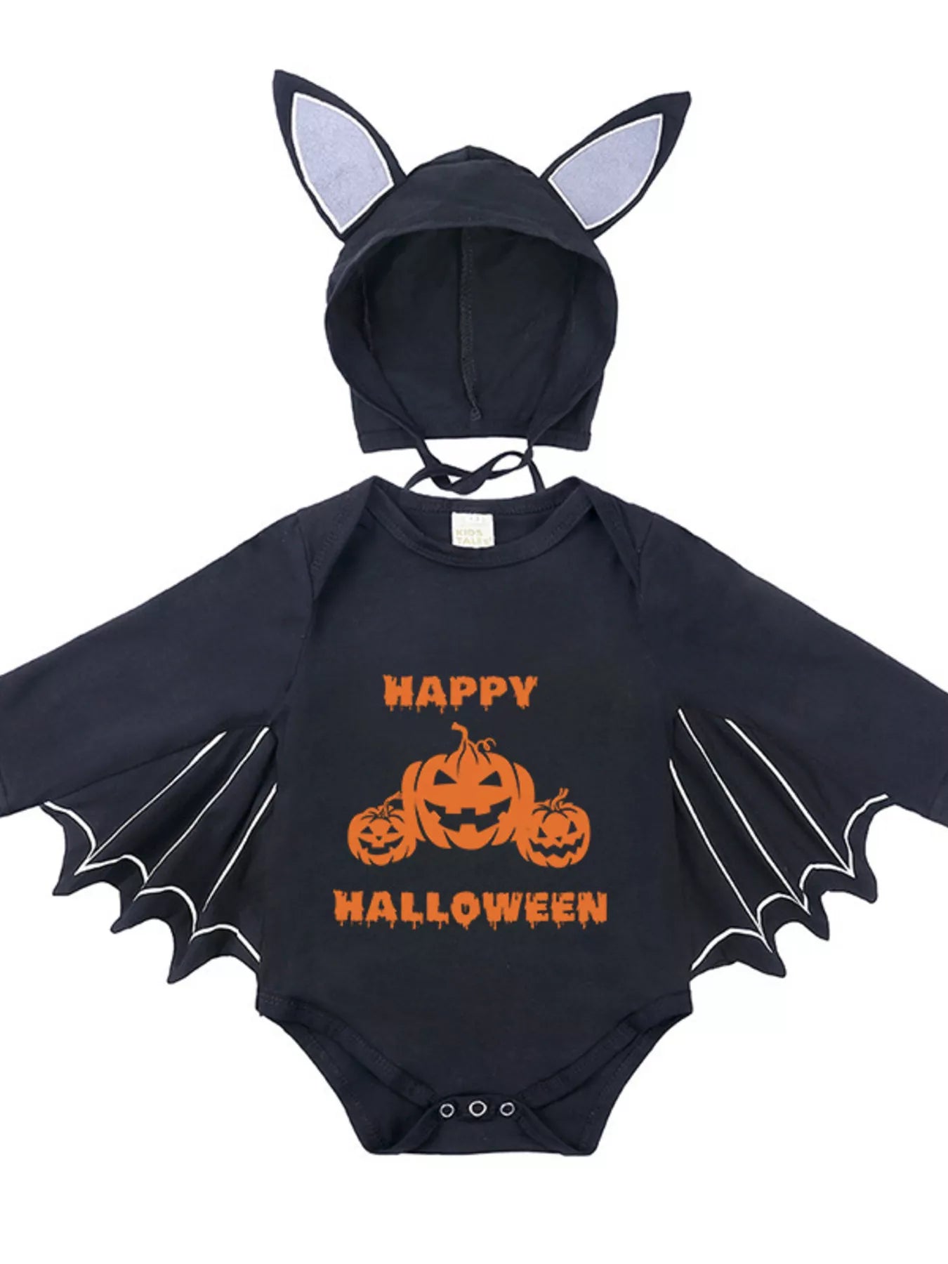 Children's Halloween Bat Bodysuit & Hat Costume Set