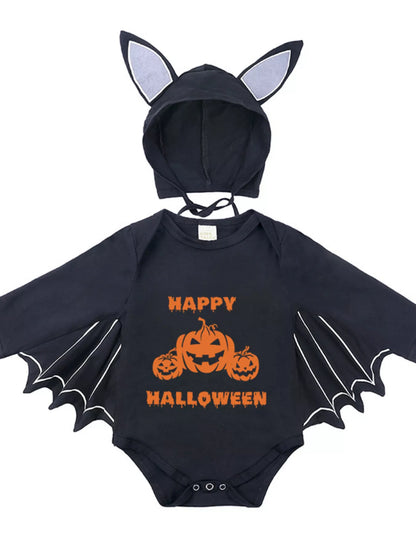 Children's Halloween Bat Bodysuit & Hat Costume Set