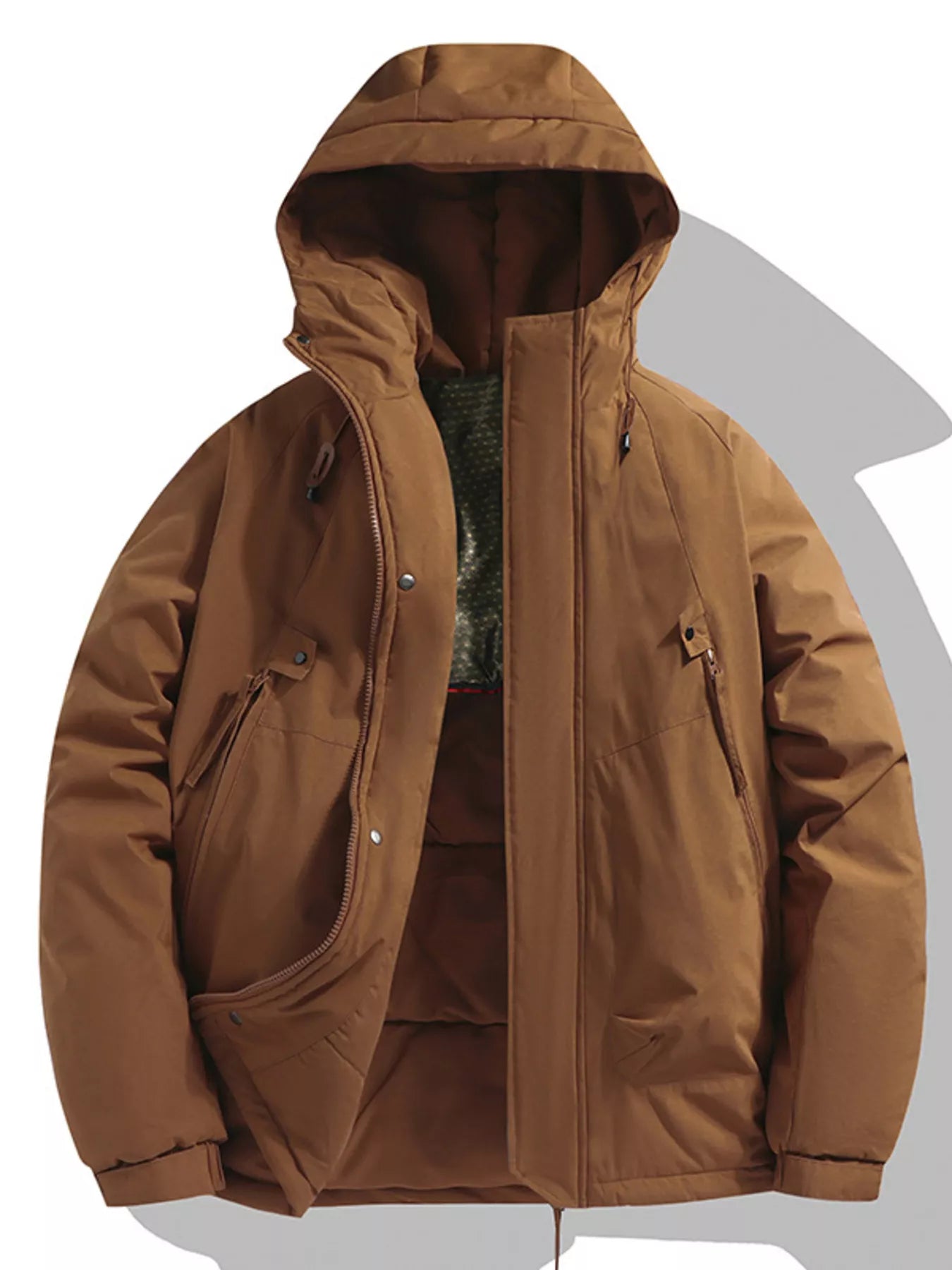 Men's Full Size Hooded Padded Winter Coat Plus Size