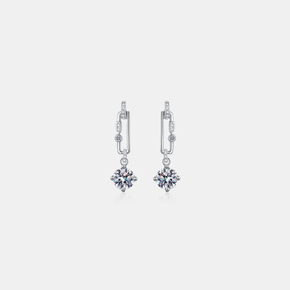 2 Carat Moissanite 925 Sterling Silver Earrings