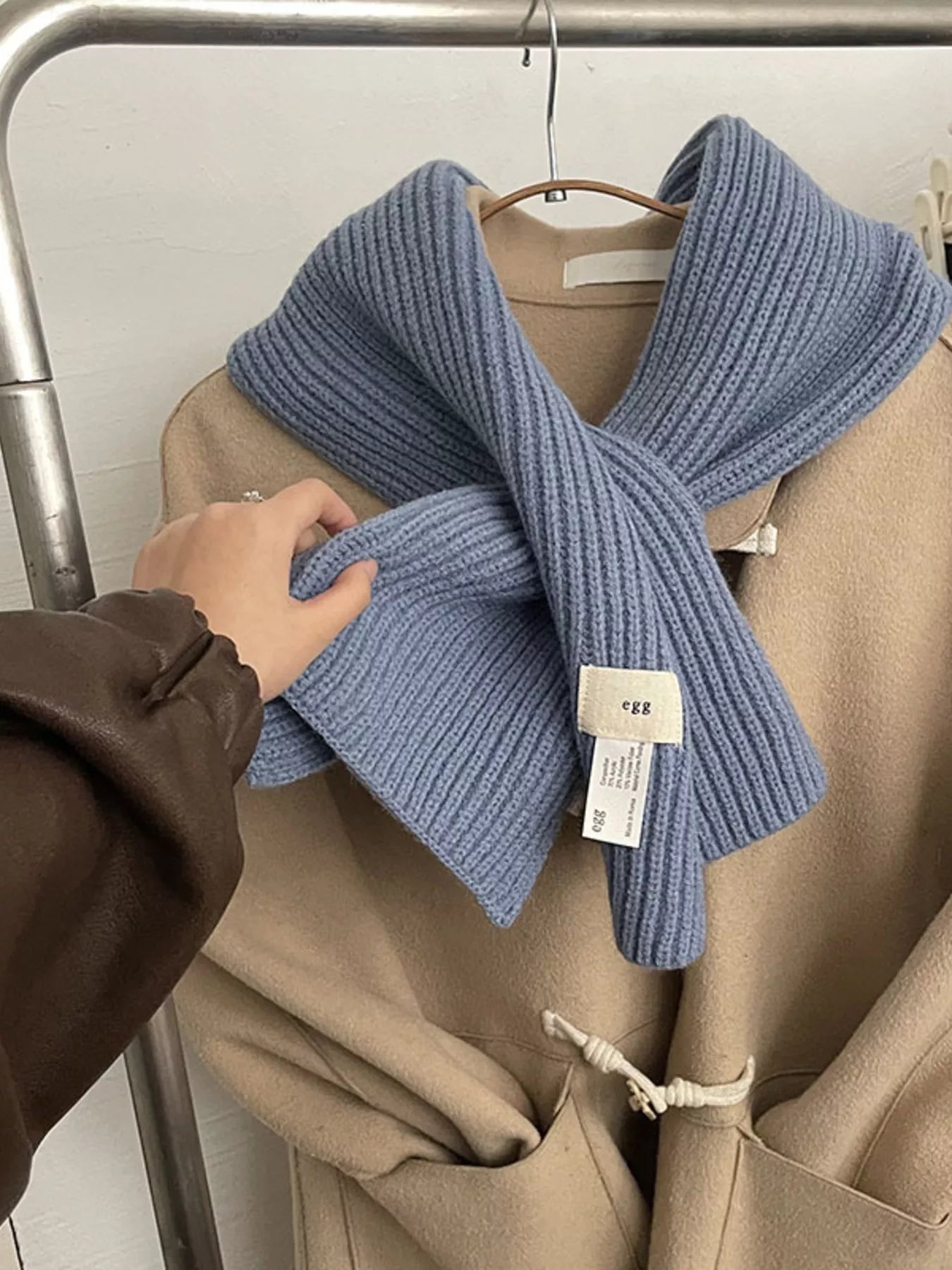 Knitted Ribbed Scarf
