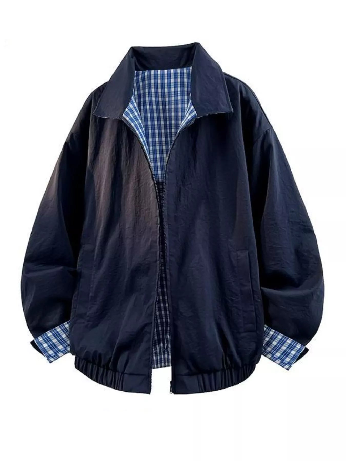 Men's Plaid Lined Lightweight Jacket