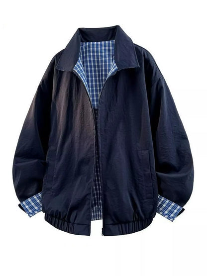 Men's Plaid Lined Lightweight Jacket