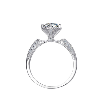 1 Carat Moissanite 925 Sterling Silver Ring