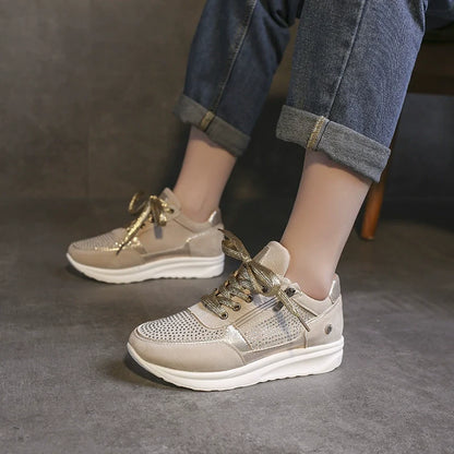 Lace Up Round Toe Sneakers