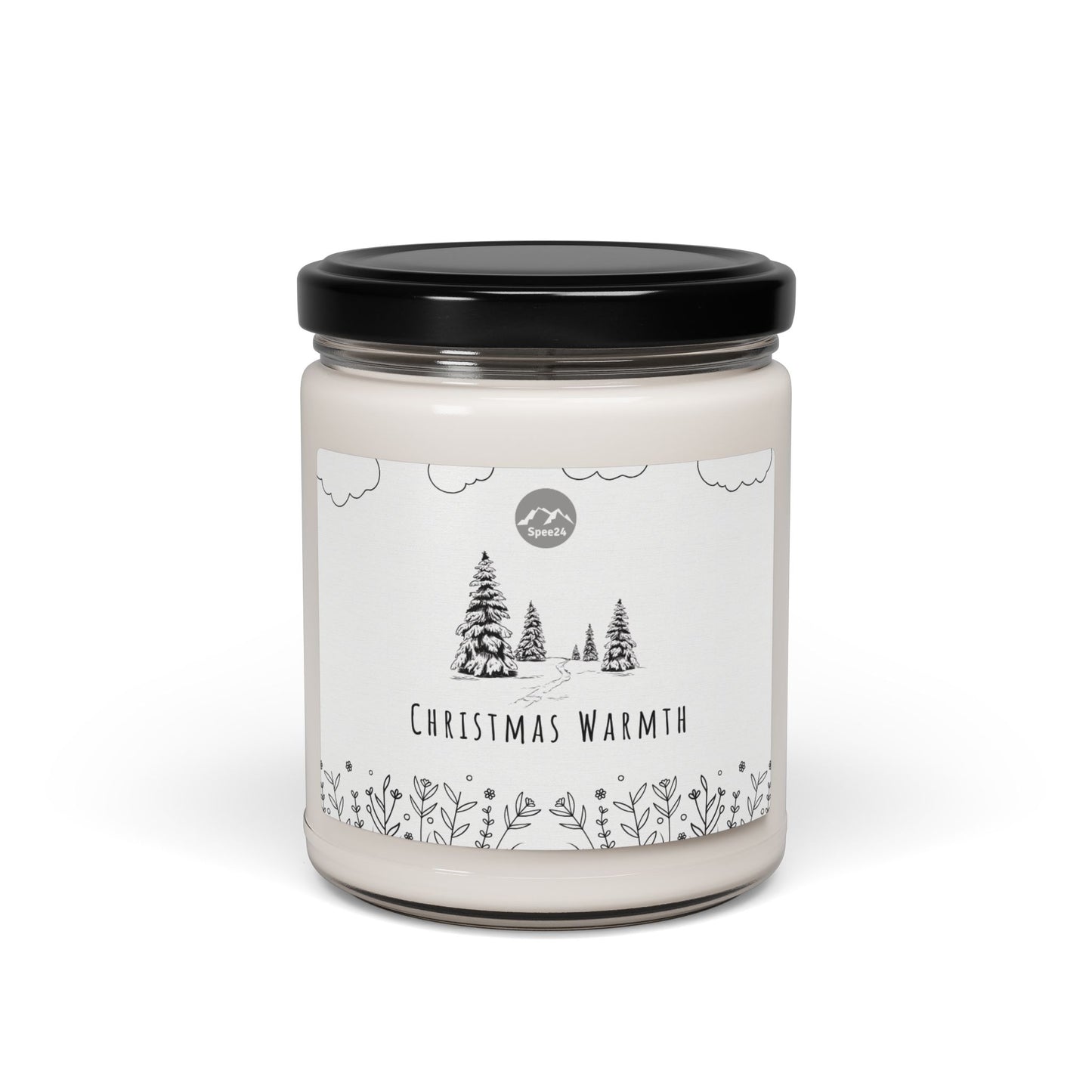 Christmas Warmth Scented Soy Candle | Cozy Holiday Decor, Relaxing Home Fragrance, Gifts for Her, Festive Candle, Aromatherapy -- 9oz