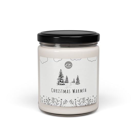 Christmas Warmth Scented Soy Candle | Cozy Holiday Decor, Relaxing Home Fragrance, Gifts for Her, Festive Candle, Aromatherapy -- 9oz