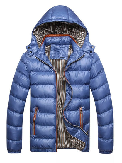 Men's Plus Size Lightweight Hooded Puffer Jacket