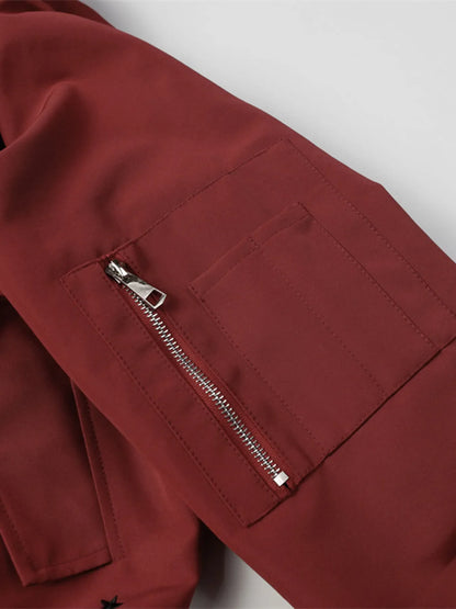 Men's Star Zip Up Hooded Jacket