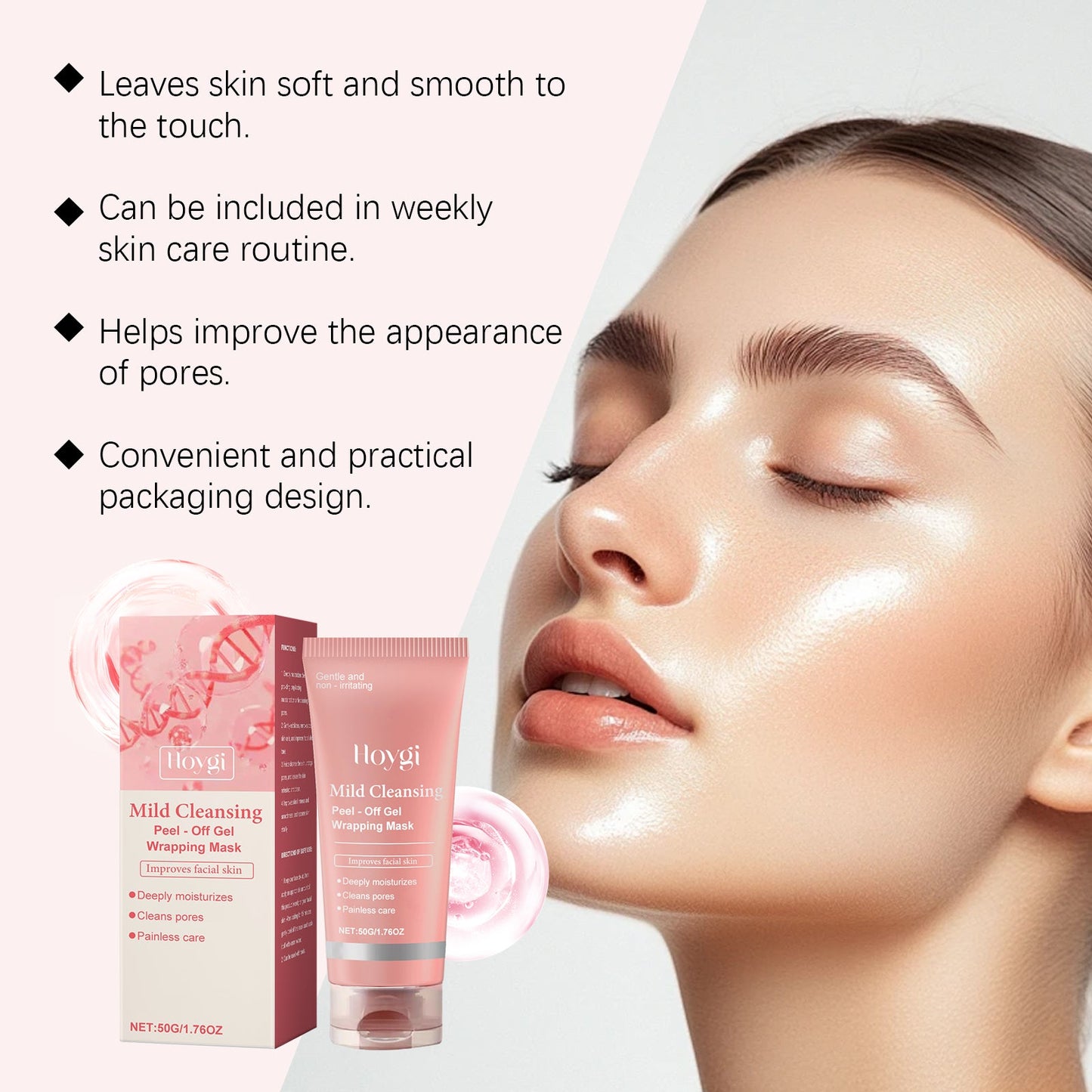 Hoygi Moisturizing Nourishing Peel-Off Mask, Moderate Water Embellish Smooth Firming Skin As Soft Facial Skin Mask