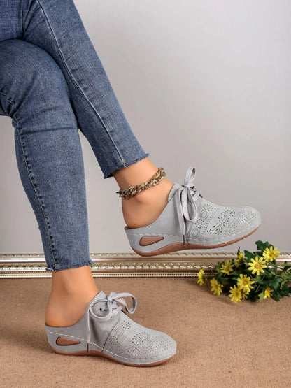 Breathable Lace-Up Slip-Ons