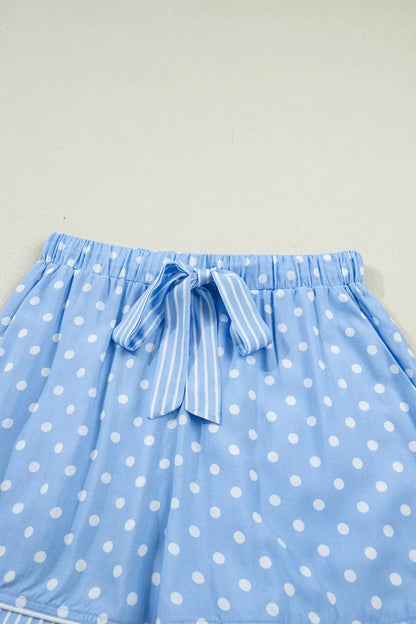 Dotted Print Soft Short Pajama Set