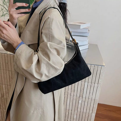 Lightweight Solid Color Shoulder Bag