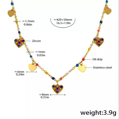 18K Gold-Plated Heart Charm Necklace
