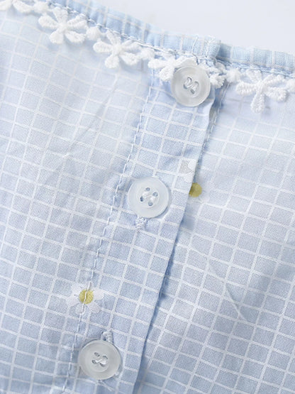 Children's Gingham Cap Sleeve Dress