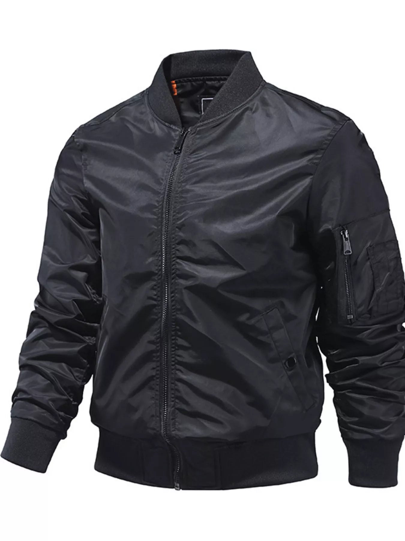 Men's Full Size Zip Up Long Sleeve Jacket Plus Size
