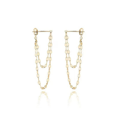 18K Gold-Plated Chain Earrings