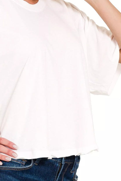 Zenana Cotton Round Neck Short Sleeve T-Shirt