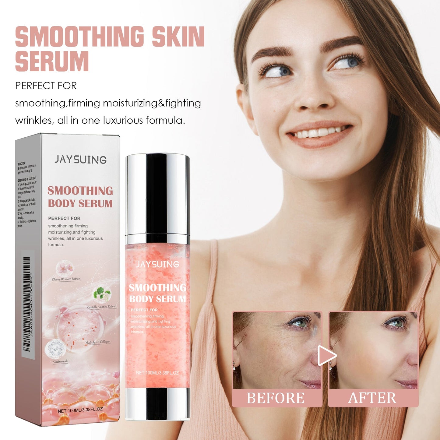 Jaysuing Smoothing Body Serum, Reduces Lines Moisturizes Skin Prevents Dryness And Cracks, And Repairs Skin Serum