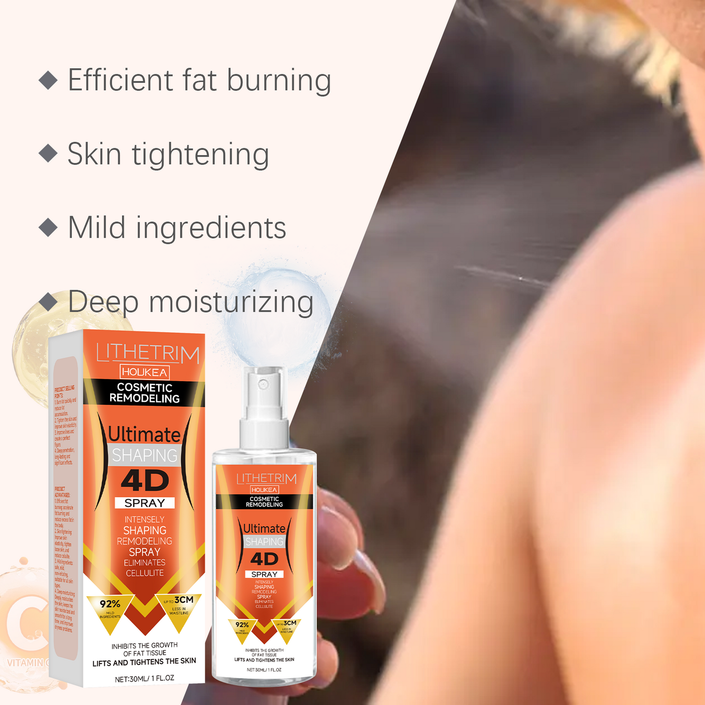 Houkea Bee Venom Body Spray Body Moisturizing Collagen Firming And Shaping Body Curves Bee Venom Spray