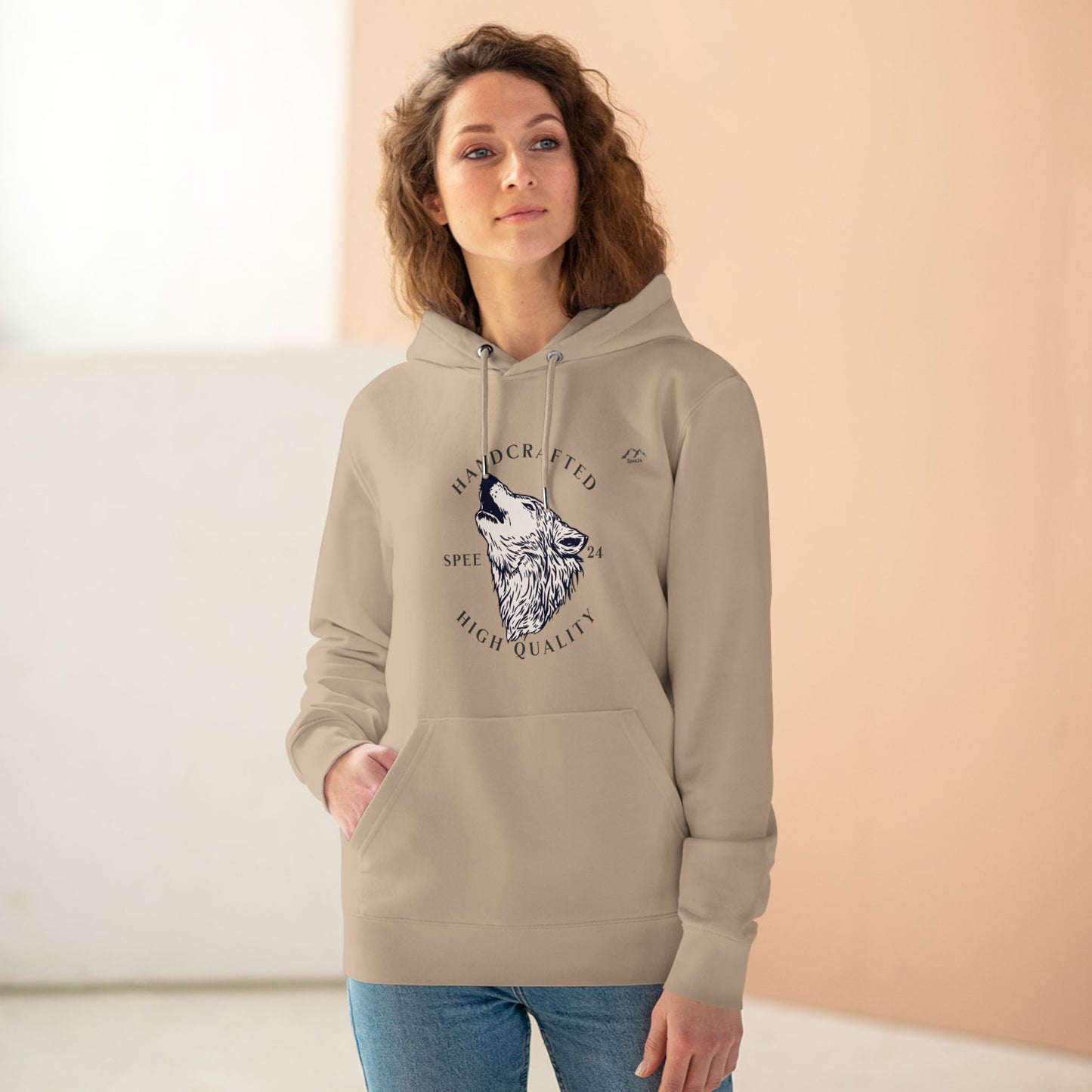 HD-052ML-24 Howling Wolf Hoodie Wolf Art Wilderness Howl Design