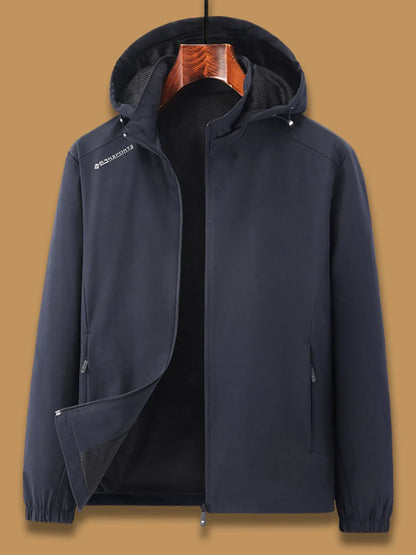 Men's Plus Size Casual Hooded Windproof Jacket