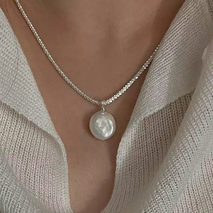 925 Sterling Silver Pearl Necklace